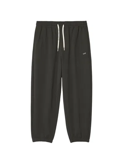 Off-white Logo-print Track Pants In 灰色
