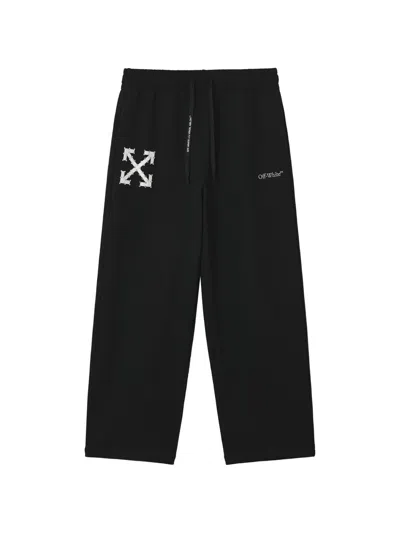 Off-white Logo-print Track Pants In Black