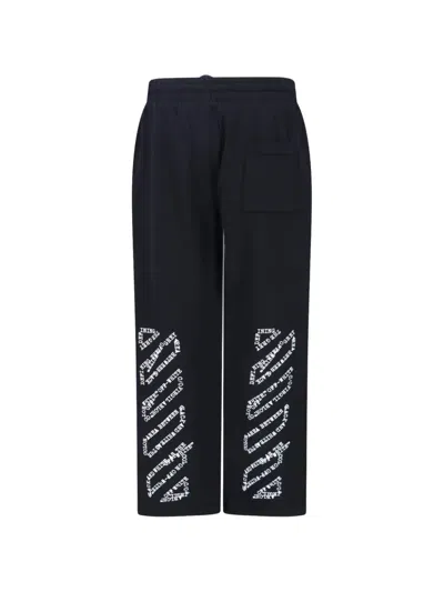Off-white Logo-print Track Pants In Black