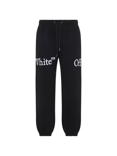 Off-white Bookish Scarf Track Pants In Black