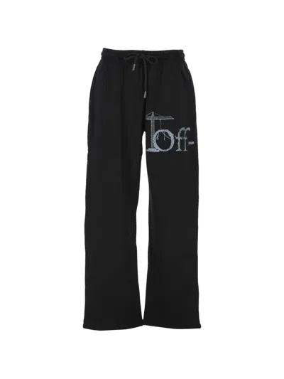Off-white Logo-print Track Pants In Black