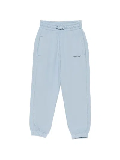 Off-white Kids' Logo-print Track Pants In Blue