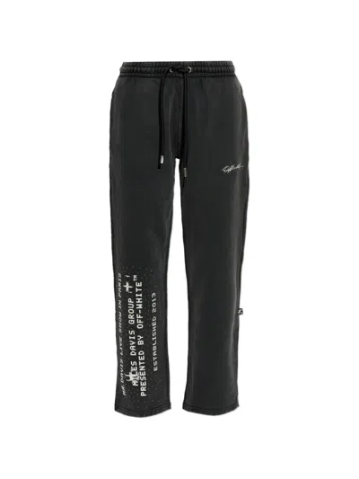 Off-white Logo-print Track Pants In Black