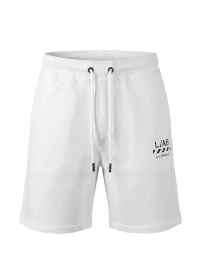Off-white Logo-print Track Shorts In White