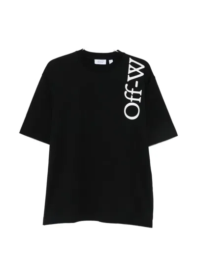 Off-white Off White Vertical Bookish Skate Cotton T-shirt In Black