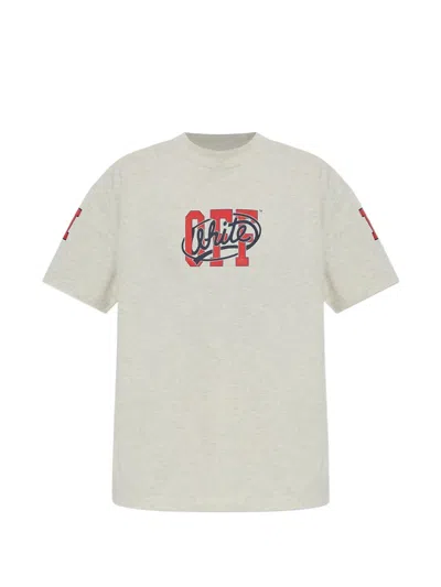 Off-white Logo-print T-shirt In Gray