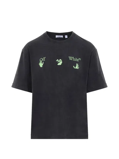 Off-white Black Bacco Arrow Skate Graphic Cotton T-shirt In Multi