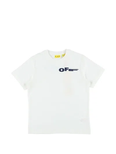 Off-white Kids' Logo-print T-shirt In White