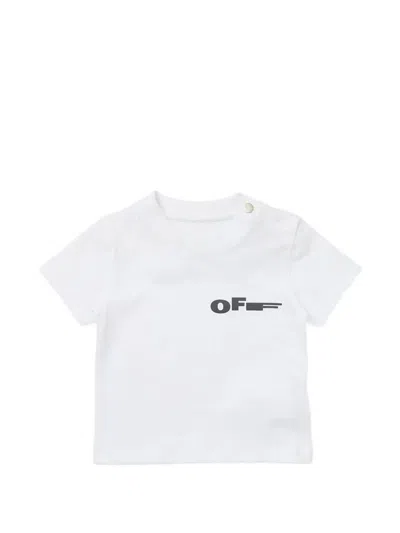 Off-white Babies' Logo-print T-shirt In White