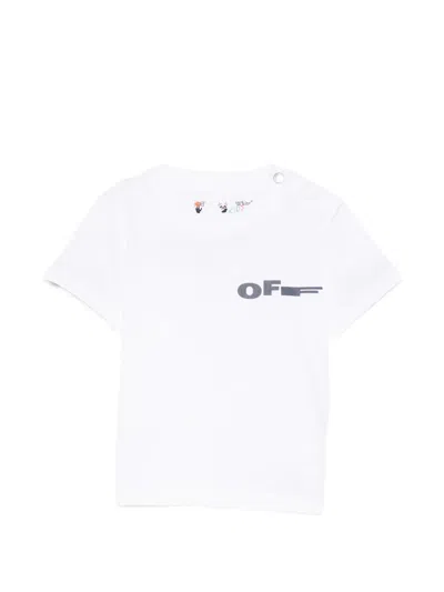 Off-white Babies' Logo-print T-shirt In White