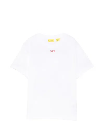 Off-white Kids' Logo-print T-shirt In White