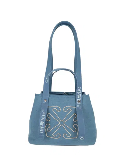 Off-white Logo-strap Tote Bag In Red