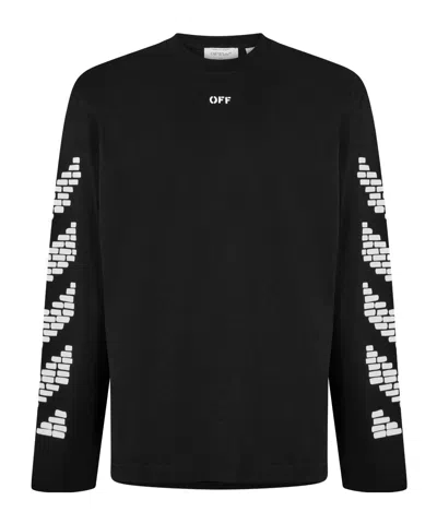 Off-white Arrows Spray-paint Sweatshirt In Black