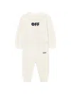Off-white Long-sleeve Romper In White