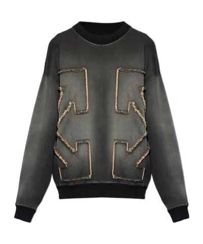 Off-white Long-sleeve Sweatshirt In Black