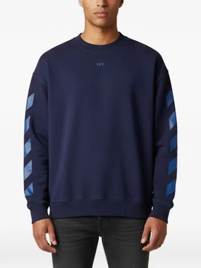 Pre-owned Off-white Long-sleeve Sweatshirt In Blue