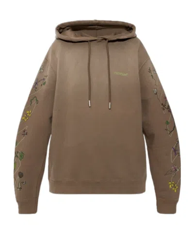 Off-white Long-sleeve Sweatshirt In Brown