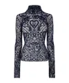 Off-white Paisley-pattern Top In Blue