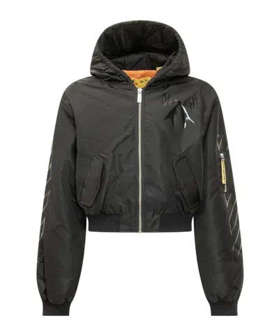 Off-white Long-sleeved Casual Jacket In Blue