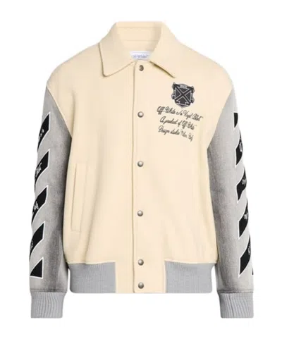 OFF-WHITE LONG-SLEEVED CASUAL JACKET