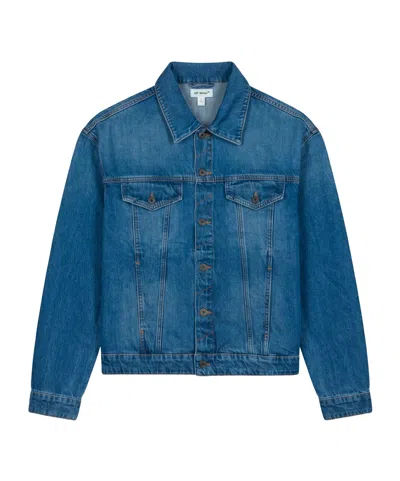 Off-white Long-sleeved Denim Jacket In Blue