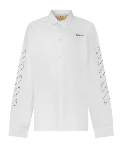 Off-white Long-sleeved Shirt In White