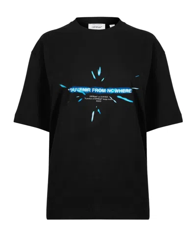 Off-white Loose Casual T-shirt In Black