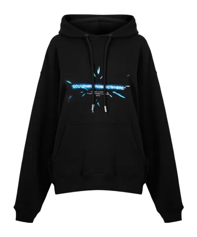 Off-white Loose Cotton Sweatshirt In Black