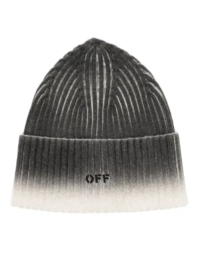 Off-white Loose Knit Beanie In Multi