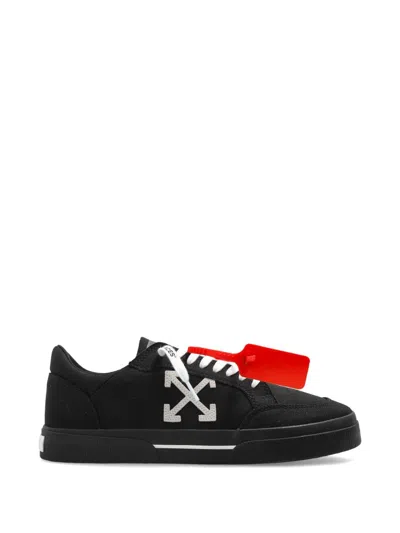 Off-white Vulcanized Low Sneakers In Black