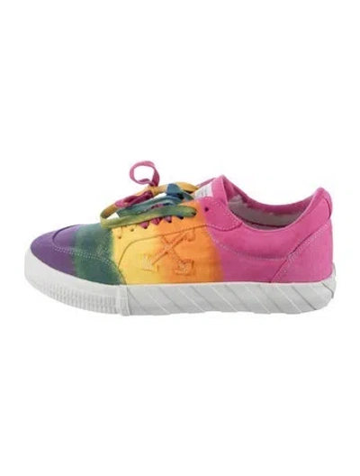 Pre-owned Off-white Low Vulcanized 'tie-dye' Sneakers In Pink