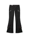 Off-white Low-rise Flared Jeans In Black