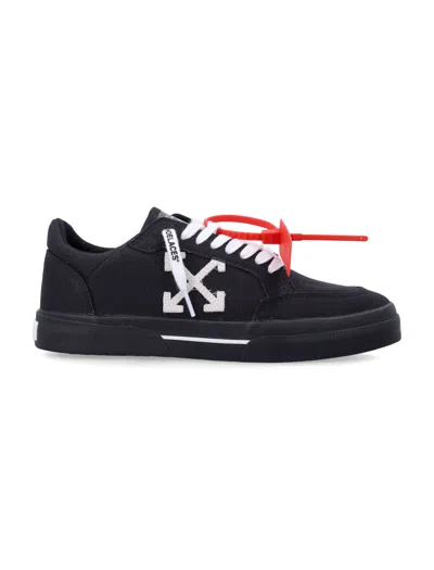 Off-white Low-top Canvas Sneakers With Arrow Logo In Black