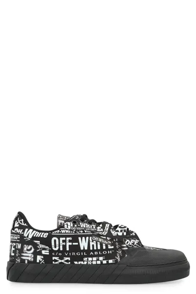 Off-white Low-top Sneaker With Contrast Logo Print In Black