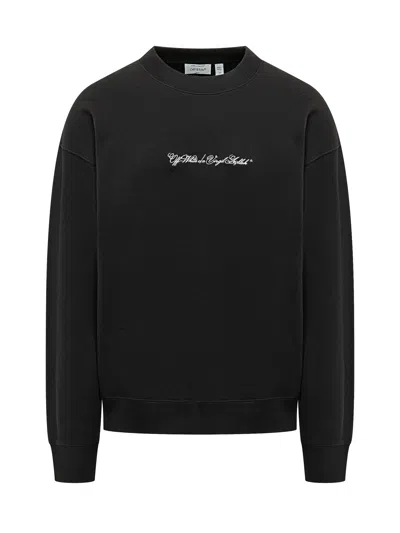 Off-white Luxury Sweatshirt With Iconic Arrow Design - Unisex In Black