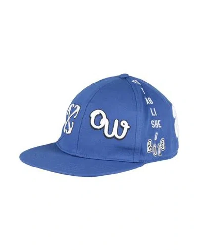 Off-white Man Hat Blue Size M Cotton