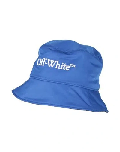 Off-white Man Hat Bright Blue Size Onesize Polyester