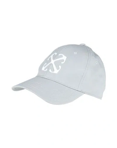 Off-white Man Hat Grey Size M Cotton In Gray