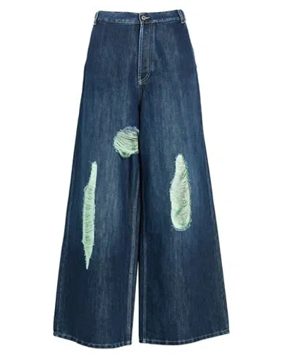 Off-white Man Jeans Blue Size 30 Cotton, Polyester