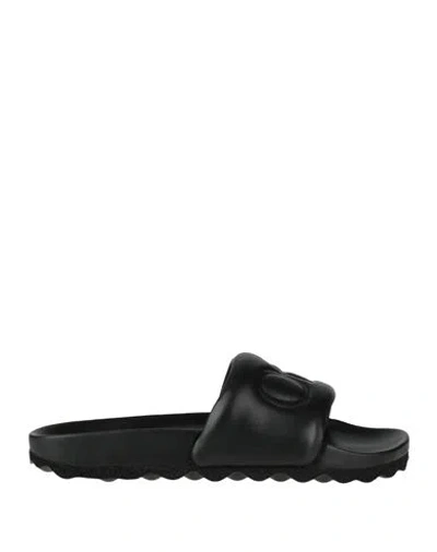 Off-white Man Sandals Black Size 8 Leather