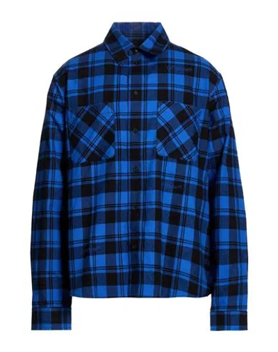 Off-white Man Shirt Blue Size 38 Cotton