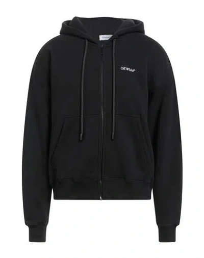 Off-white Man Sweatshirt Black Size L Cotton, Elastane