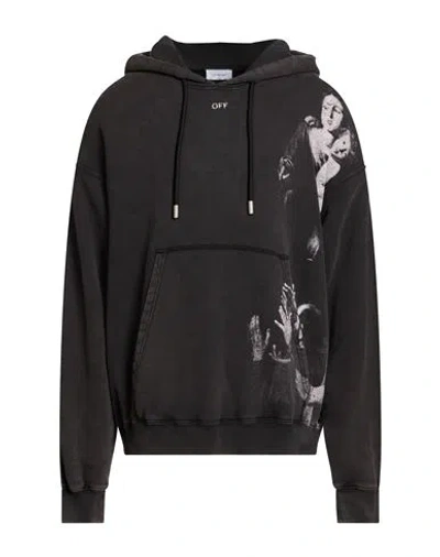 Off-white Man Sweatshirt Grey Size L Cotton In Gray