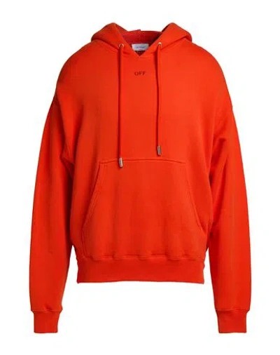 Off-white Man Sweatshirt Orange Size Xxl Cotton