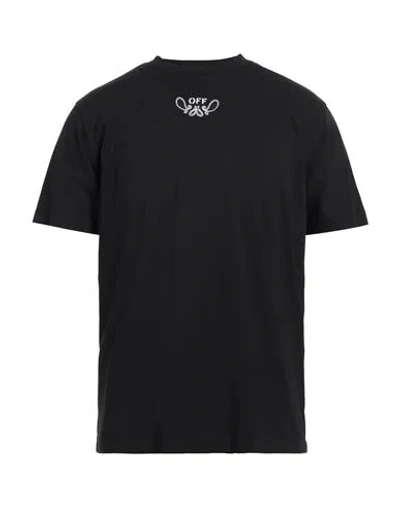 Off-white Man T-shirt Black Size L Cotton, Elastane, Polyester