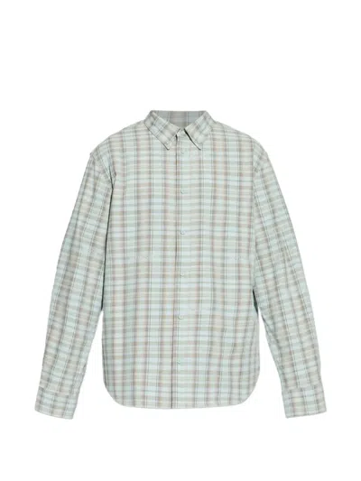 Off-white Marker Checked Shirt In Blue