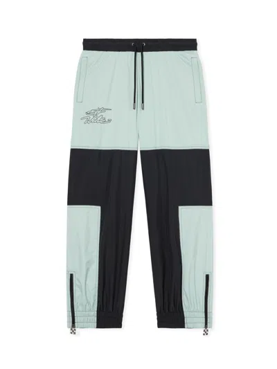 Off-white Marker Cuffed Slouchy Trackpants In Green