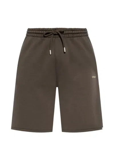 Off-white Martydrom Arrow Shorts In Brown