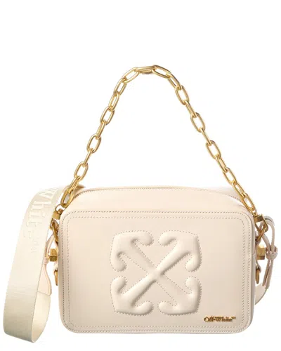 Off-white Medium Leather Camera Bag In Neutral