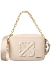 Off-white Medium Leather Camera Bag In White